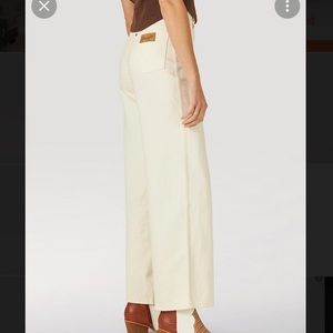 WOMENS WRANGLER WORLDWIDE WIDE LEG JEAN:VINTAGE WHITE